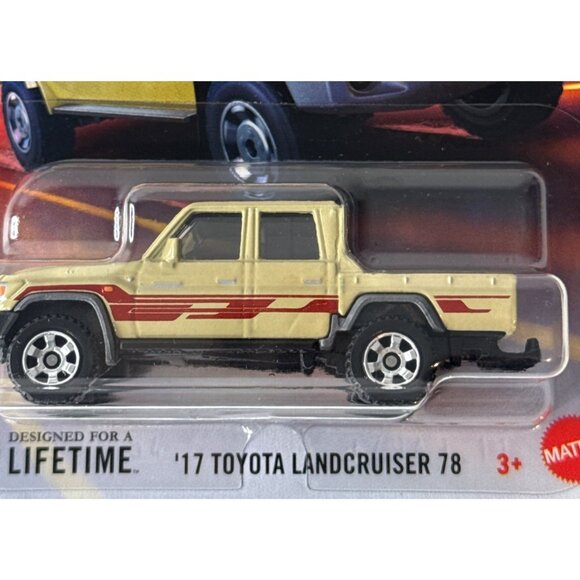 Matchbox 2025 New Toyota Land Cruiser 78 Beige Red 108/125 Off-Road SUV Diecast - Picture 3 of 3